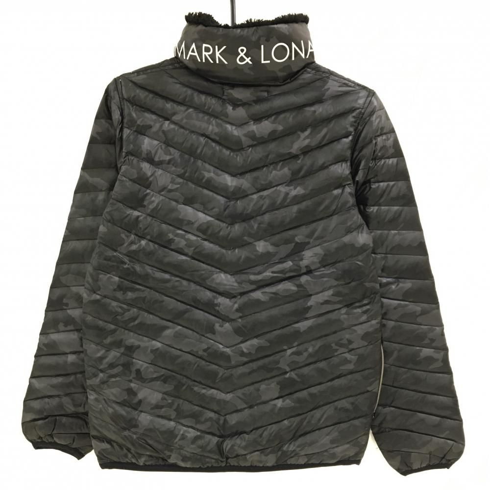 マークアンドロナ 販売 2WAYダウンジャケット 黒 迷彩 カモフラ フード