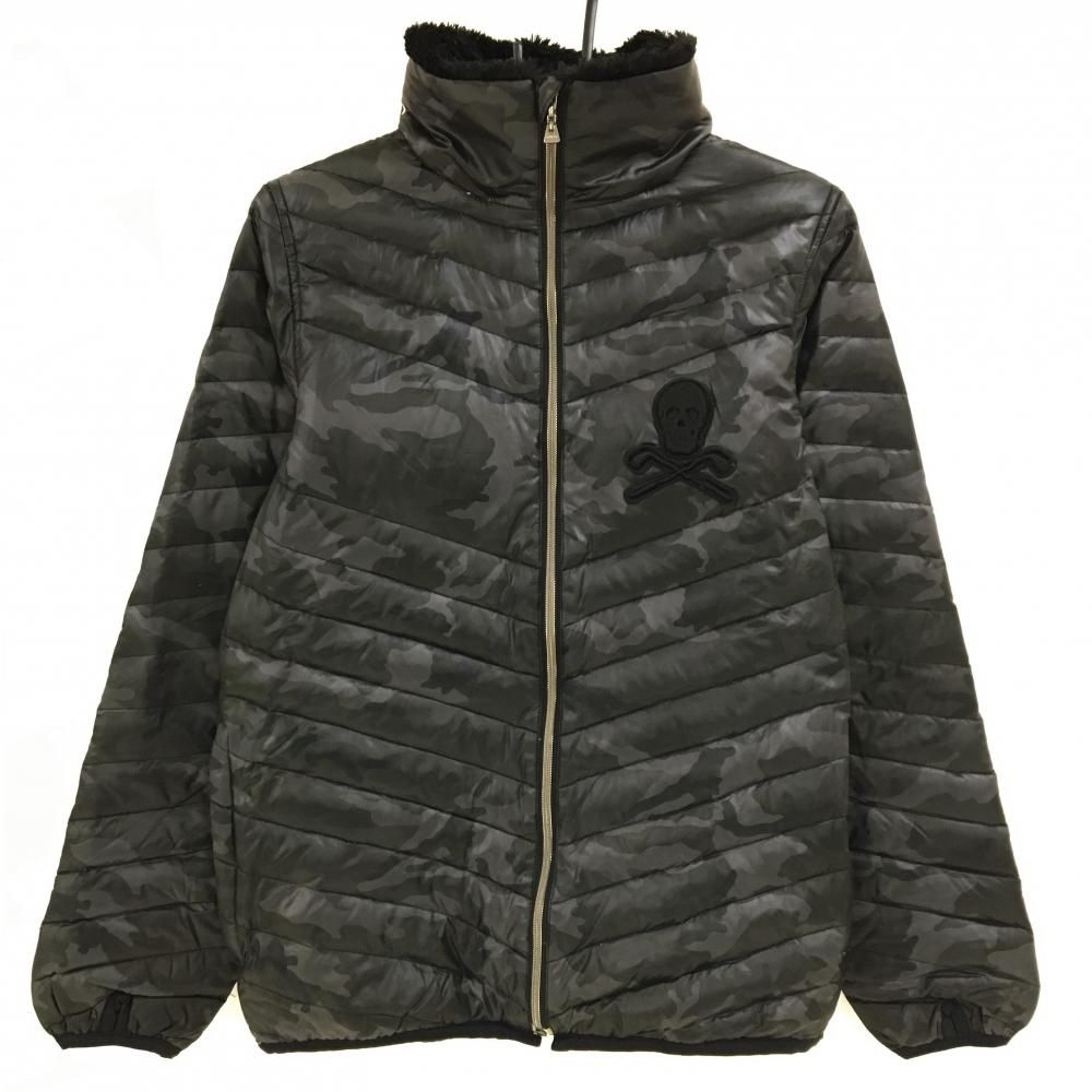 マークアンドロナ 販売 2WAYダウンジャケット 黒 迷彩 カモフラ フード