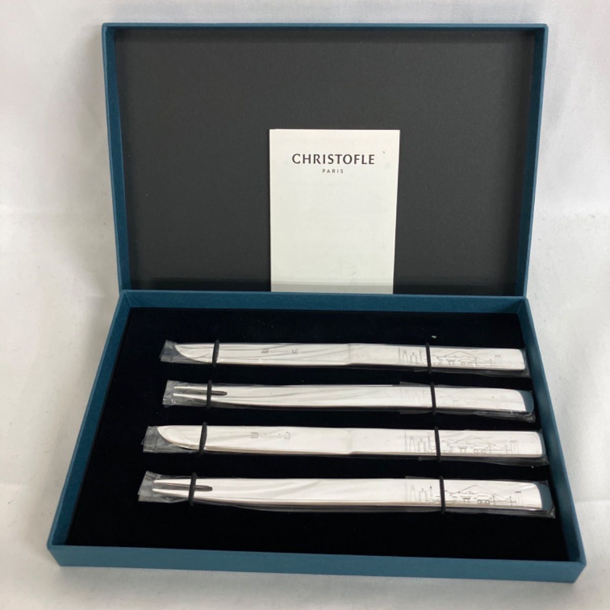 ♥ CHRISTOFLE PARIS クリストフル シルバー プティフォーク＆ナイフペアセット ZRJ007 c157