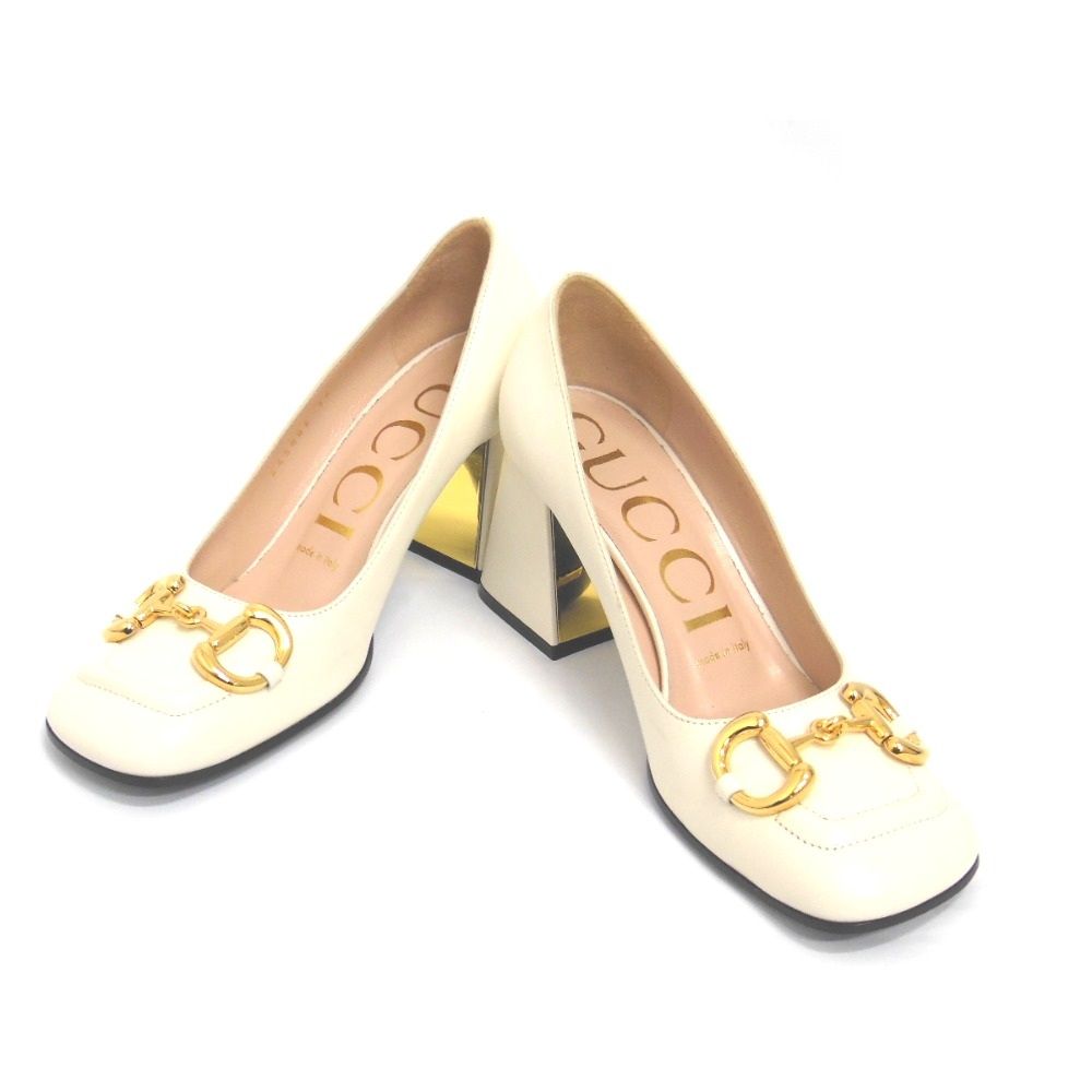 NA411972 グッチ 靴 ミッドヒール パンプス ホースビット 643886