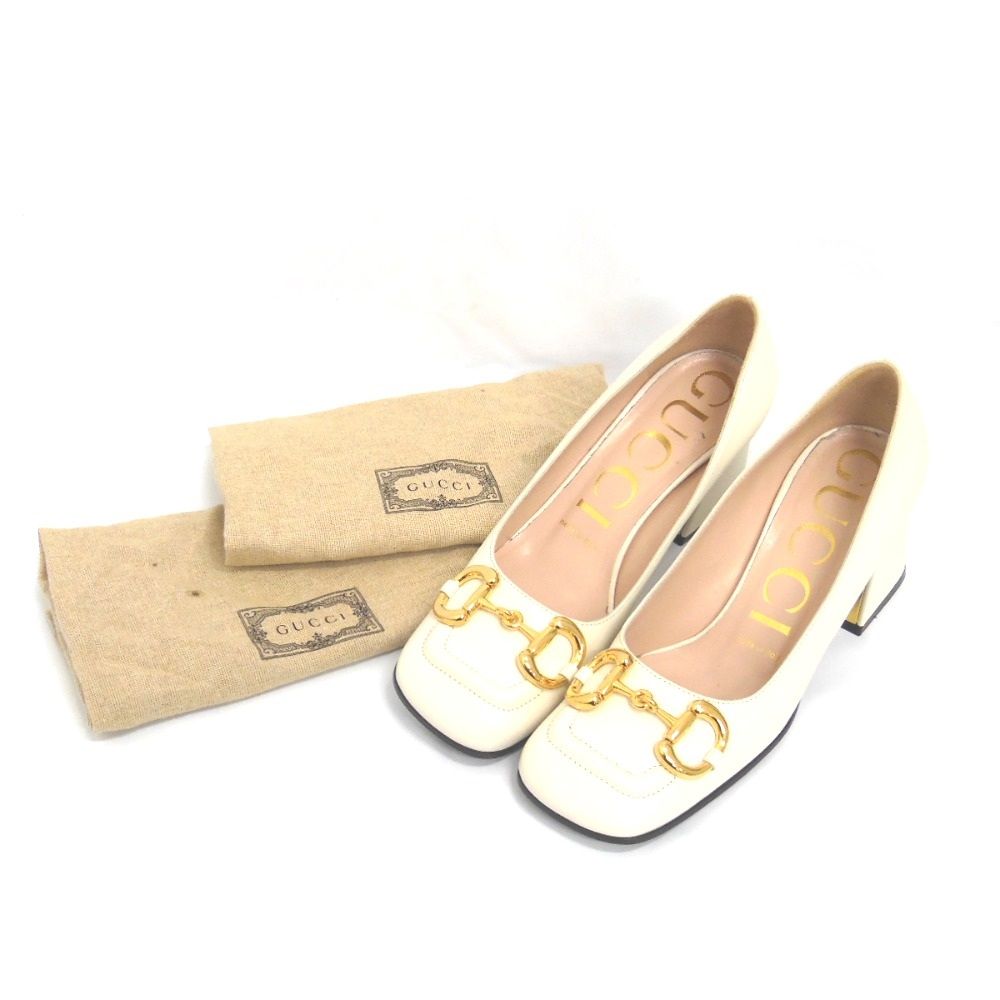 NA411972 グッチ 靴 ミッドヒール パンプス ホースビット 643886