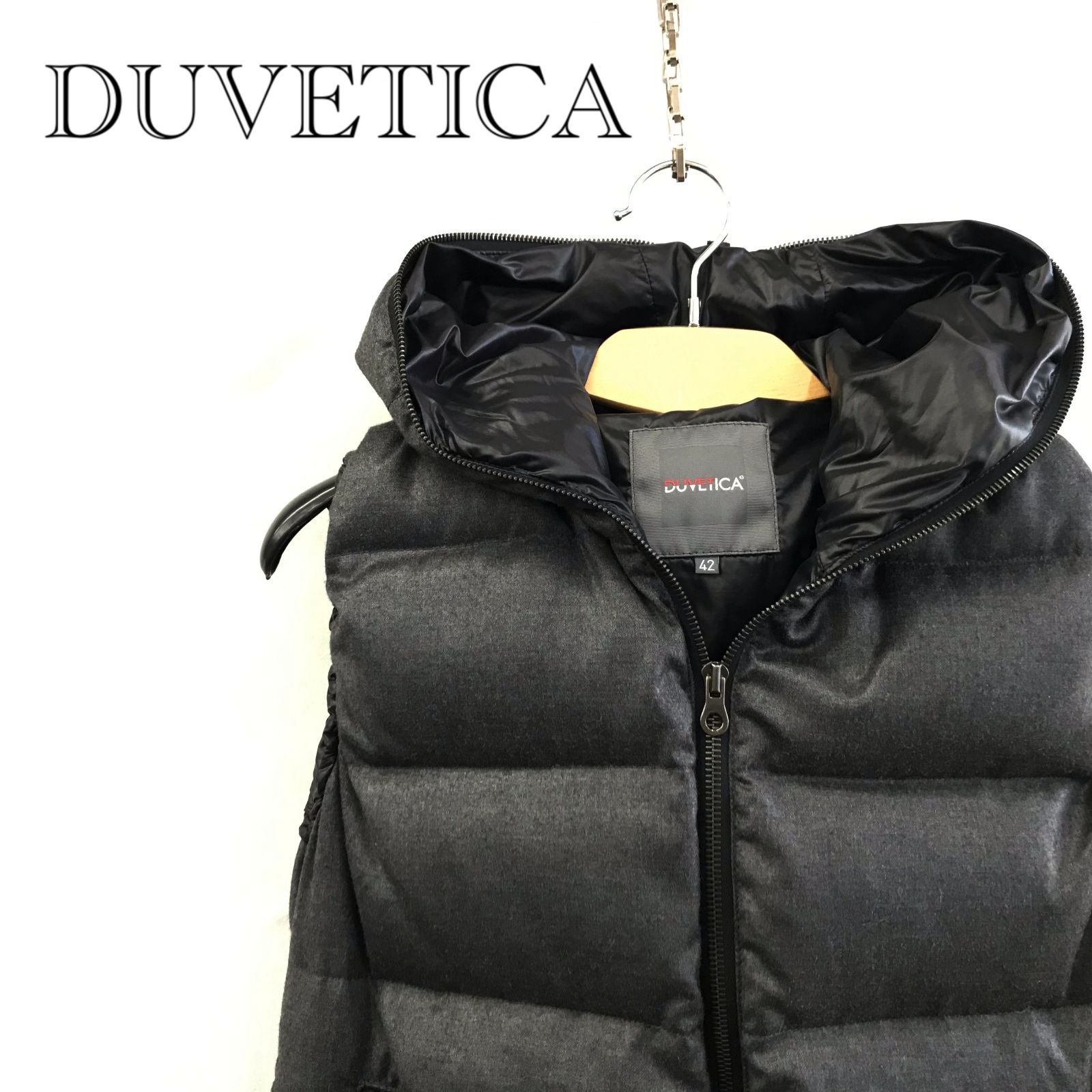 DUVETICA デュベティカ カシミヤ混 ダウンベスト 42 ダークグレー