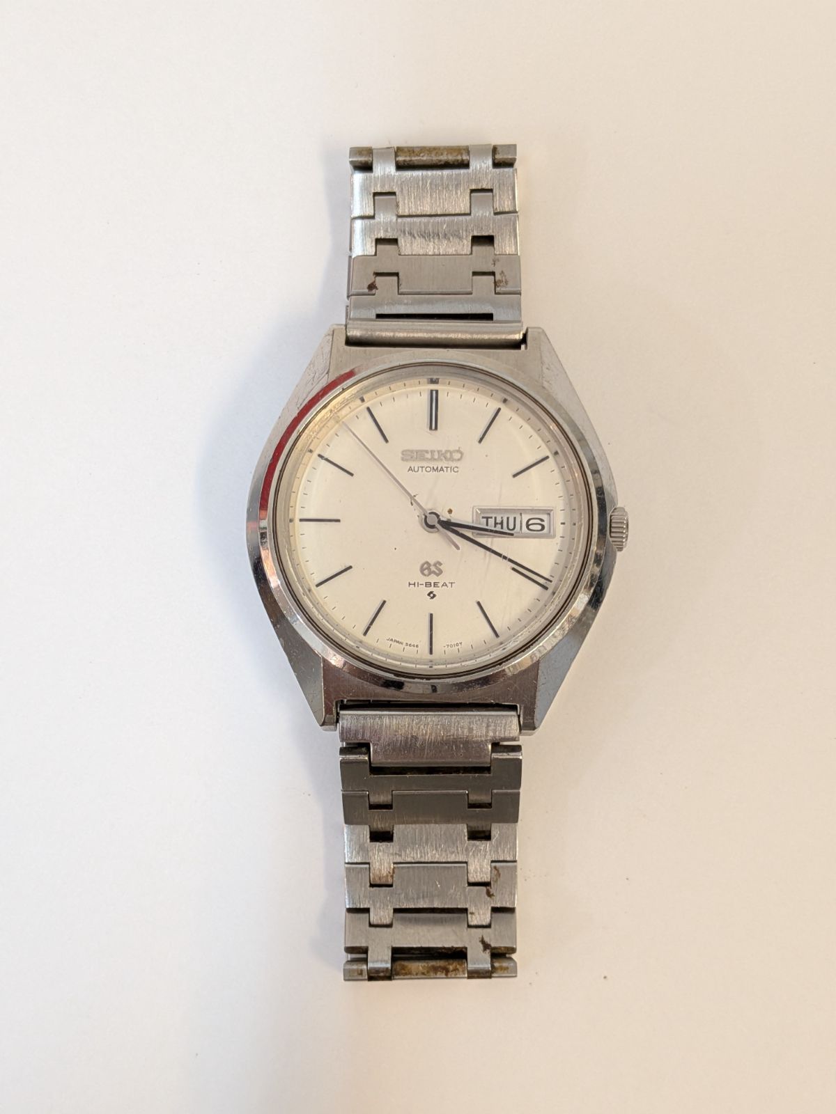 稼働品 グランドセイコー GS 腕時計 5646‐7010 ハイビート デイデイト GRAND SEIKO