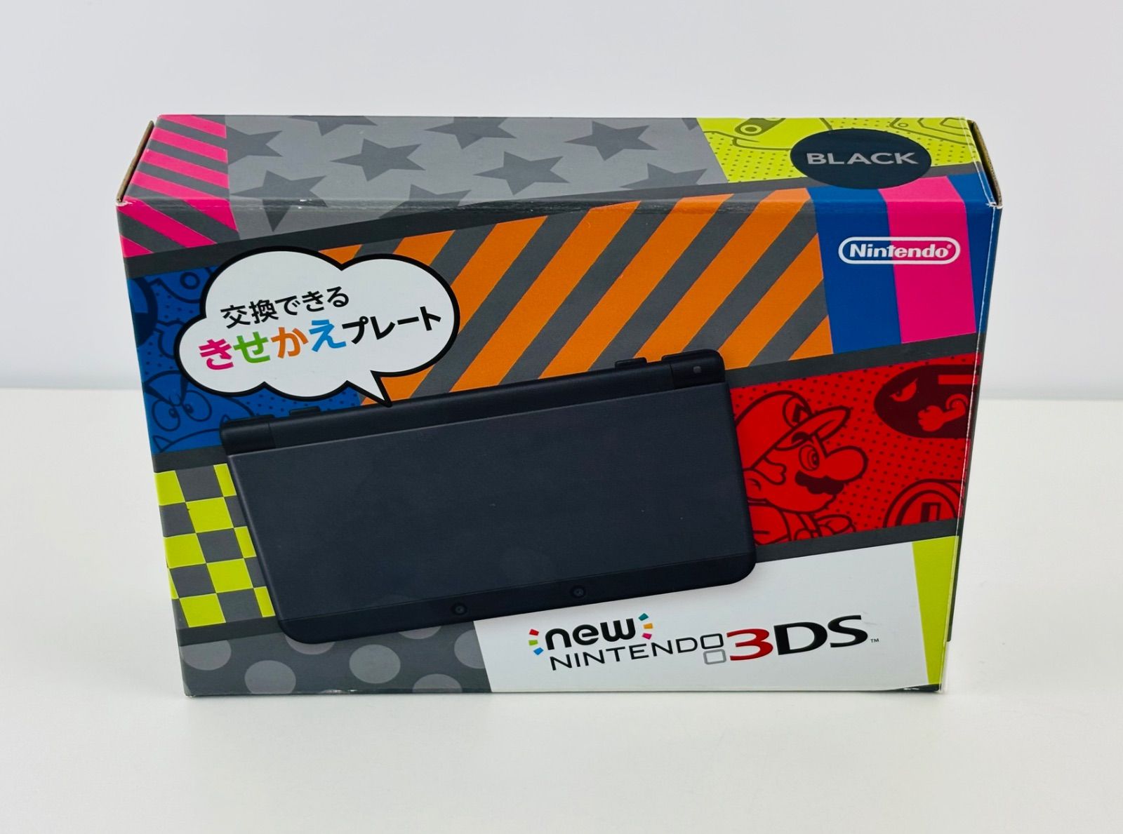 ほぼ ニンテンドー NEW 3DS 本体 きせかえプレート ブラック NEW nintendo 3DS マリオ