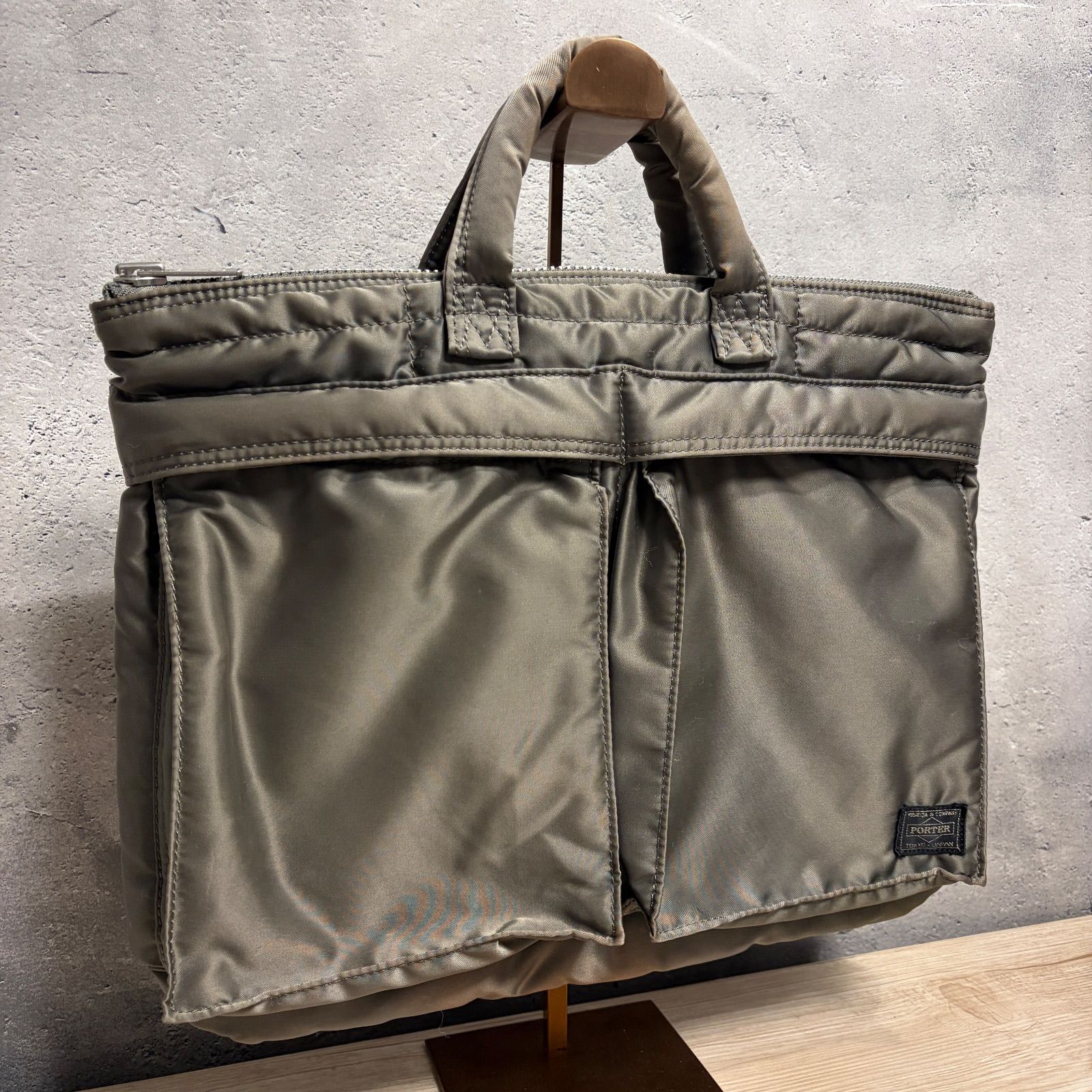 PORTER ポーター TANKER タンカー 2WAY ブリーフケース シルバーグレー 