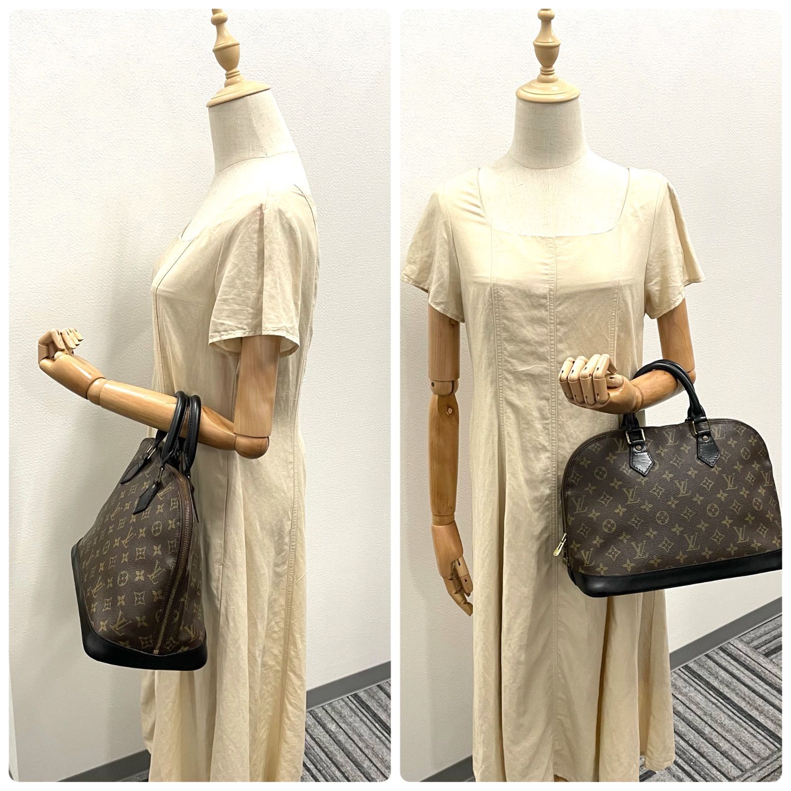 Louis Vuitton ルイヴィトン モノグラム アルマPM ハンドバッグ ブラウン×ブラック M51130 54637 DECORATOM_COM_BR