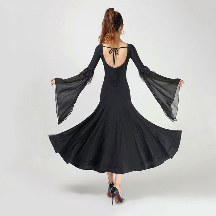 社交ダンスドレス モダンドレス 社交ダンス衣装 社交ダンス ドレス 大きい裾 スタンダードドレス ワルツダンス ステージ衣装 ダンス衣装 ダンスウェア 競技会 パーティー 発表会 競技着 練習着 LLC-HASEGAWATOSO_COM