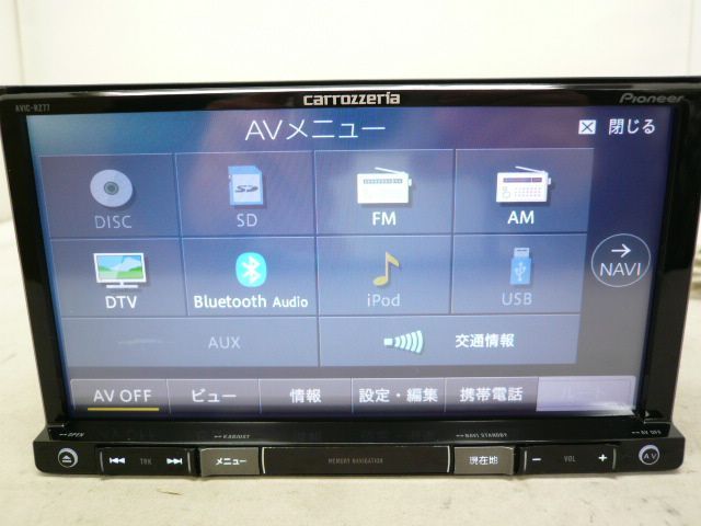 メモリーSDナビ　カロッツェリアRZ77 DVD 地デジ　Bluetooth Amazon.co.jp: Pioneer AVIC-RZ77 Car Navigation System, 7 Inches