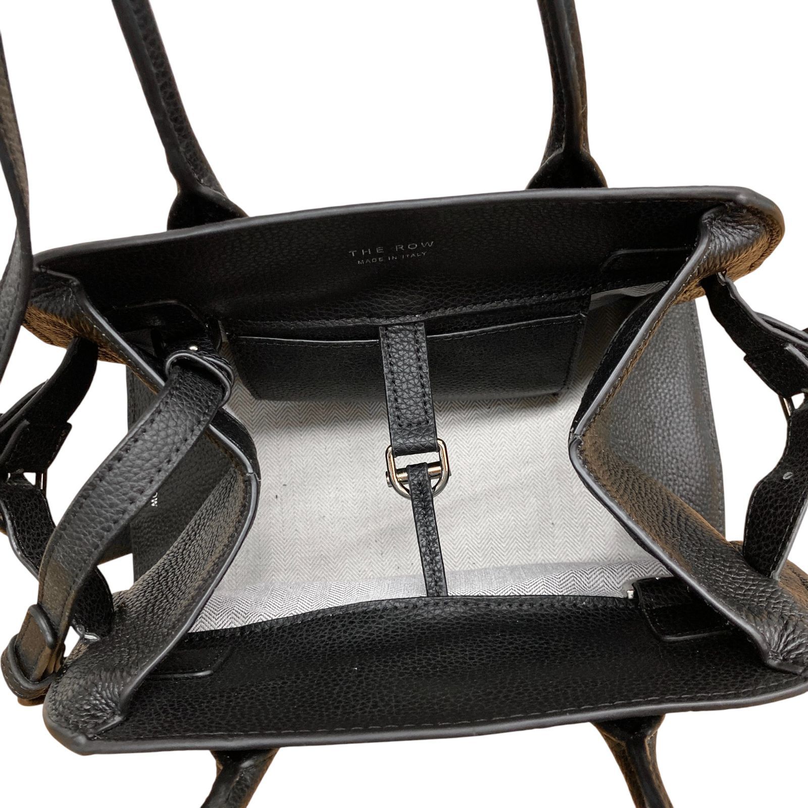 ザロウ パークトート ラージ レザー ショルダーバッグ ブラック THE ROW ザロウ 黒 ショルダーバッグ ザロウ パークトート ラージ