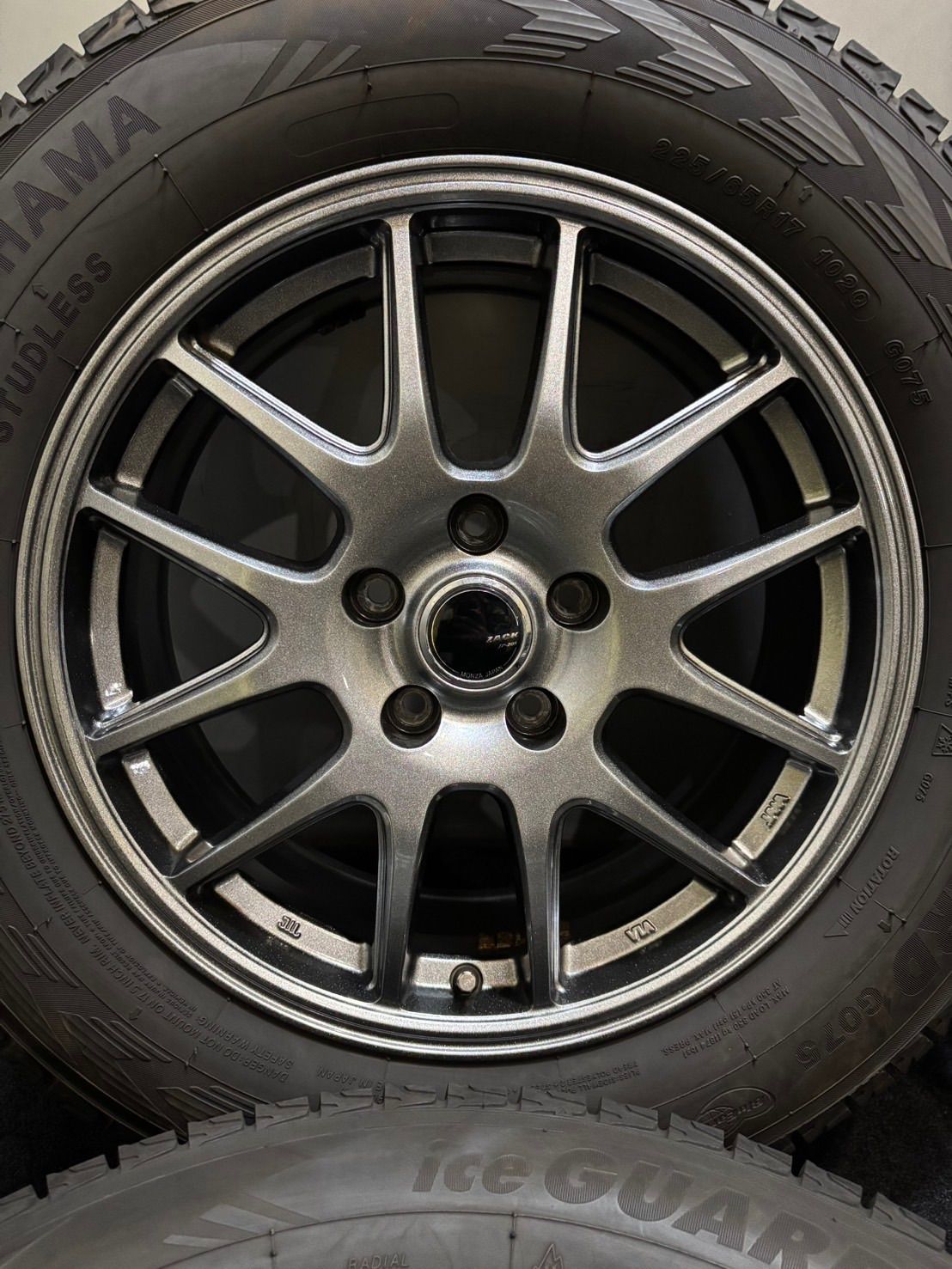 225 65 R 17 ice GUARD G 075 23年製 ZACK 17インチ 7 J 48 114 3 4 H スタッドレス 4本 エクストレイル CX 5 南7 K 541
