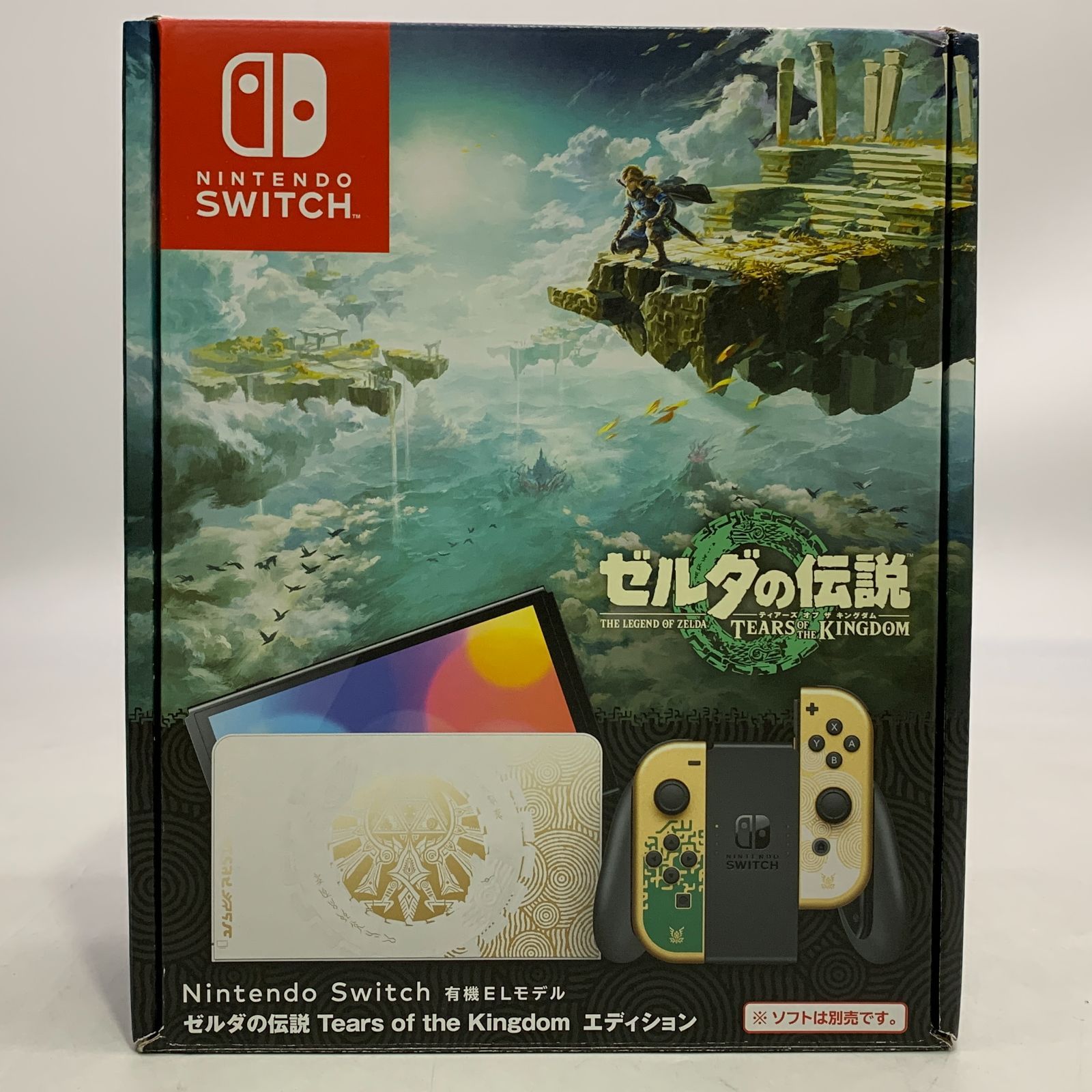 Switch本体 Nintendo Switch 本体 有機ELモデル ゼルダの伝説 ティアーズ オブ ザ キングダムエディション 両側ジョイコンスティックに擦りキズ 汚れあり