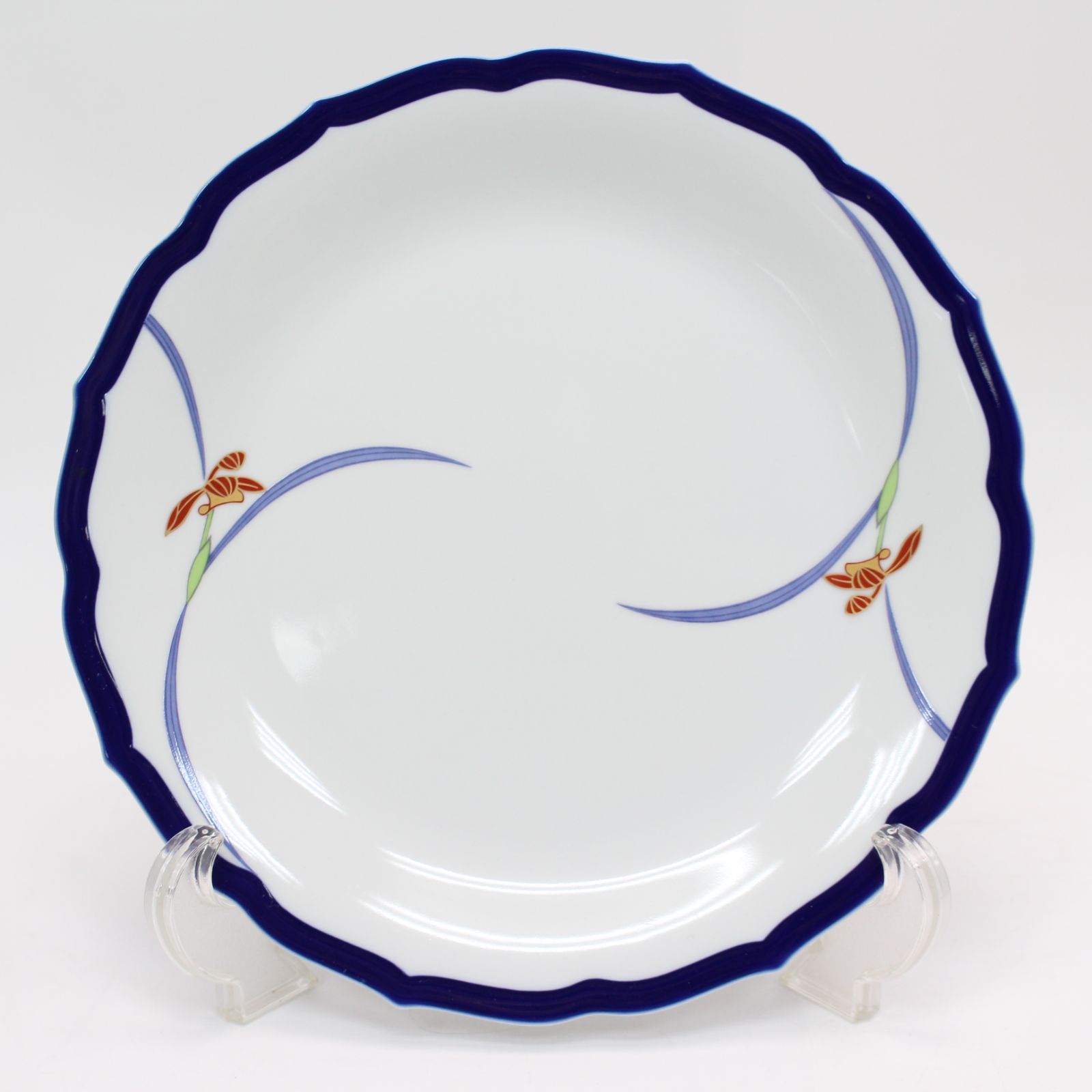 558 香蘭社 オーキッドレース柄 大皿 25.2cm ディナー皿 ホワイト