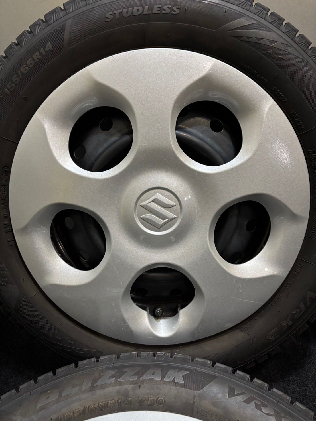 155 65 R 14 VRX 3 22年製 スズキ アルト スチール 14インチ 4 5 J 45 100 H スタッドレス 4本 スペーシア 南1 K 542