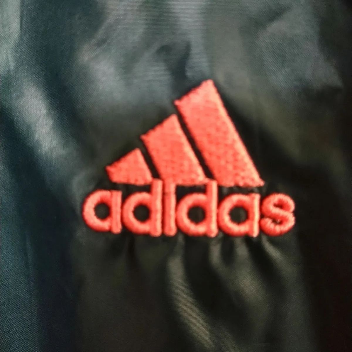 アディダス adidas ナイロンジャケット レディースL 美品 黒色 白色 