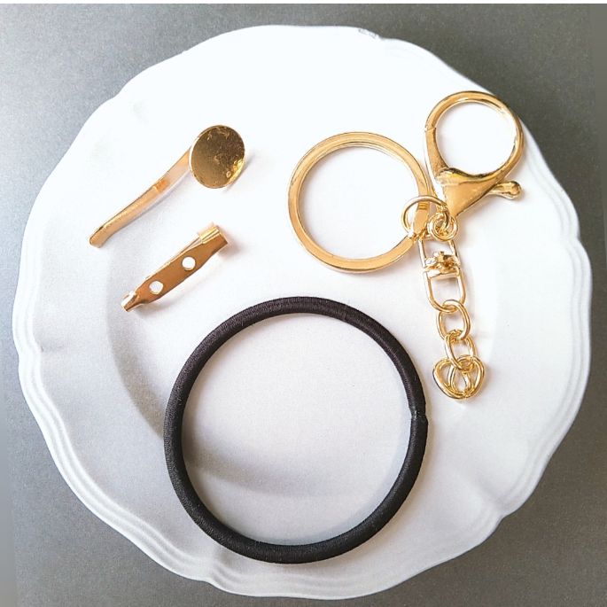 レジンヘアゴム　NO454 椿 レジンヘアゴム NO454 椿