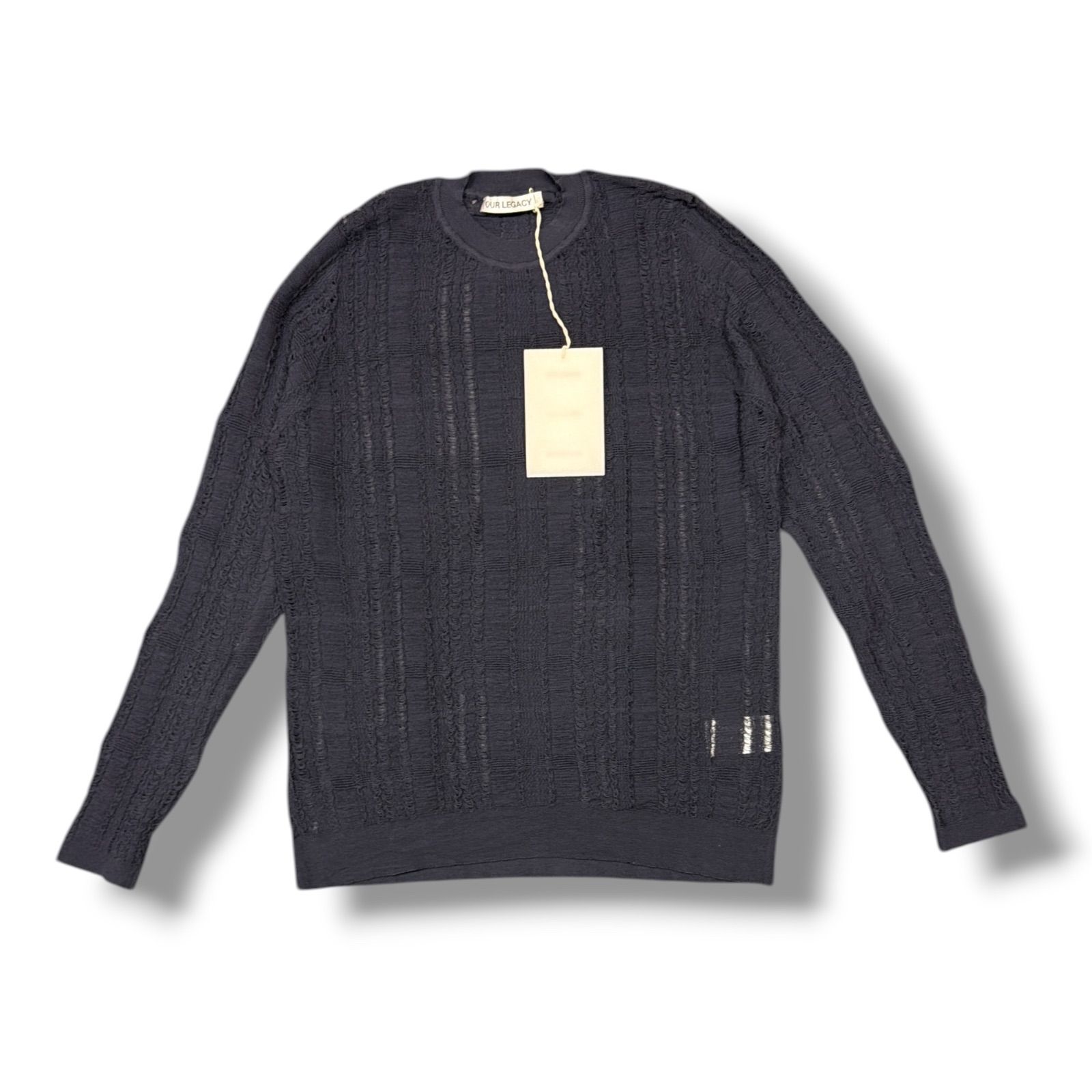 OUR LEGACY 25SS FORMAL ROUNDNECK フォーマルラウンドネック シースルー ロングスリーブ アワーレガシー M2253FW ネイビー