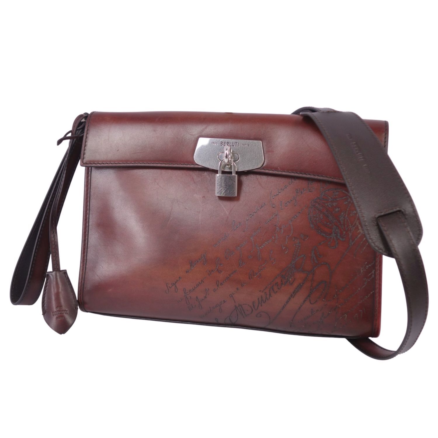 美品 ベルルッティ Berluti バッグ エミーオ メッセンジャー