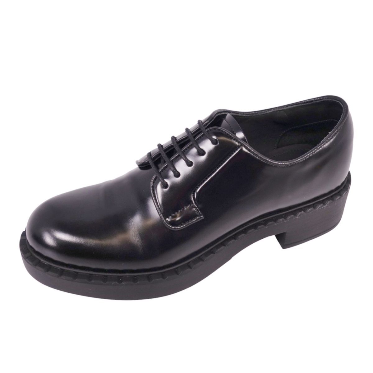 ♥ プラダ PRADA ブラッシュドレザー シューズ ダービーシューズ イン