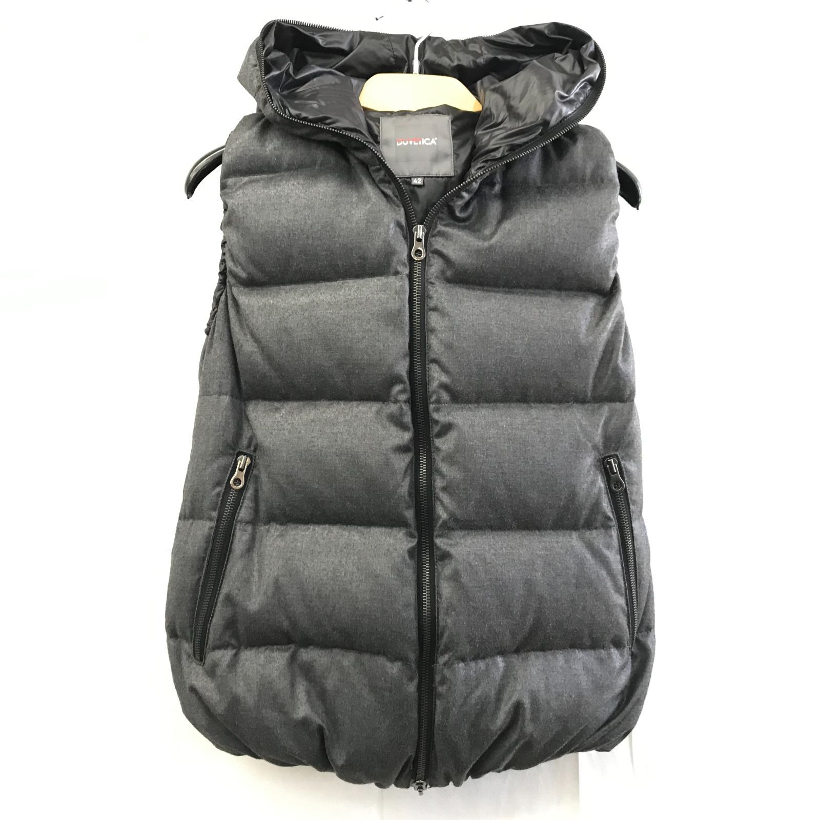 DUVETICA　ダークグレー ダウンベスト 42 DUVETICA デュベティカ カシミヤ混 ダウンベスト 42 ダークグレー