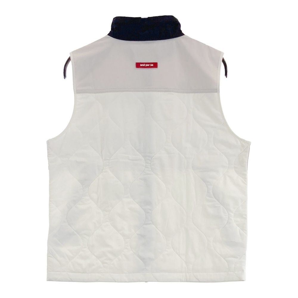 サイズ M AND PER SE アンパスィ ジップベスト ホワイト系 240101549891 ゴルフウェア レディース ストスト
