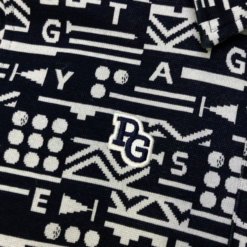 サイズ 0 PEARLY GATES パーリーゲイツ 2025年 長袖ポロシャツ 総柄 ネイビー系 240101549898 ゴルフウェア レディース ストスト WWW_SMP1DAWEKUDUS_SCH_ID