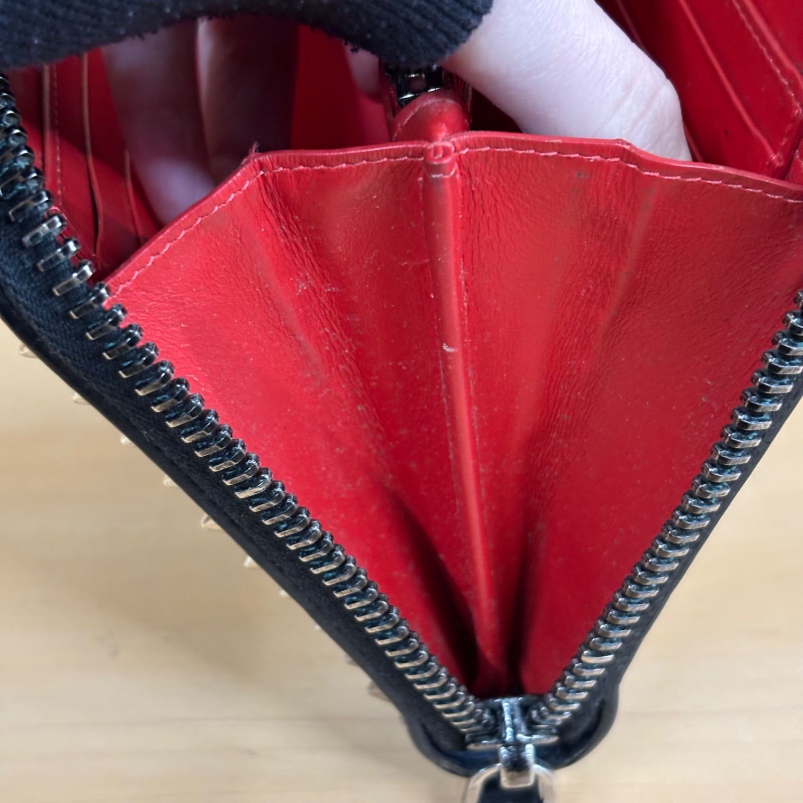 ◎ Christian Louboutin クリスチャンルブタン スタッズ 長財布 箱 