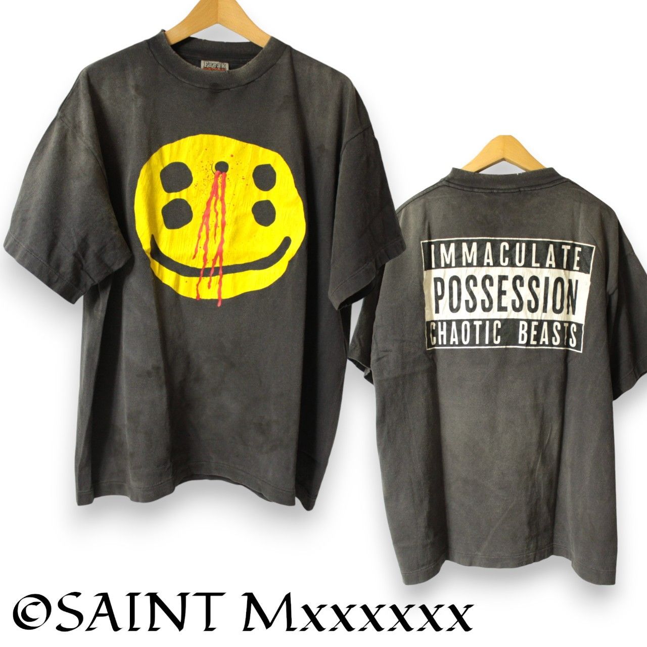 新品】 SAINT Mxxxxxx セントマイケル CPFMコラボ スマイルT 新品】 SAINT Mxxxxxx セントマイケル CPFMコラボ スマイルT