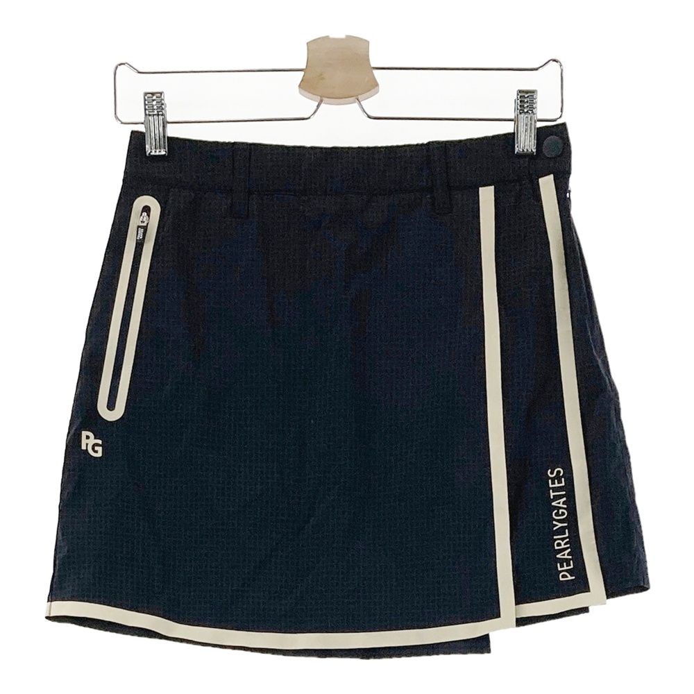 サイズ 0 PEARLY GATES パーリーゲイツ 2025年モデル ナイロンスカート 格子柄 ネイビー系 240101553244 ゴルフウェア レディース ストスト