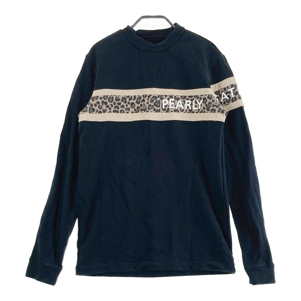 サイズ 5 PEARLY GATES パーリーゲイツ モックネック スウェット トレーナー レオパード柄 ブラック系 240101553339 ゴルフウェア メンズ ストスト