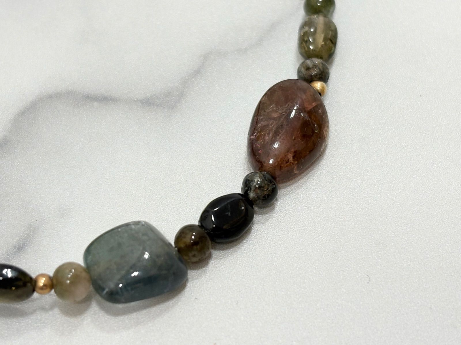 K18金具 マルチカラー トルマリン ブレスレット 10g - メルカリ