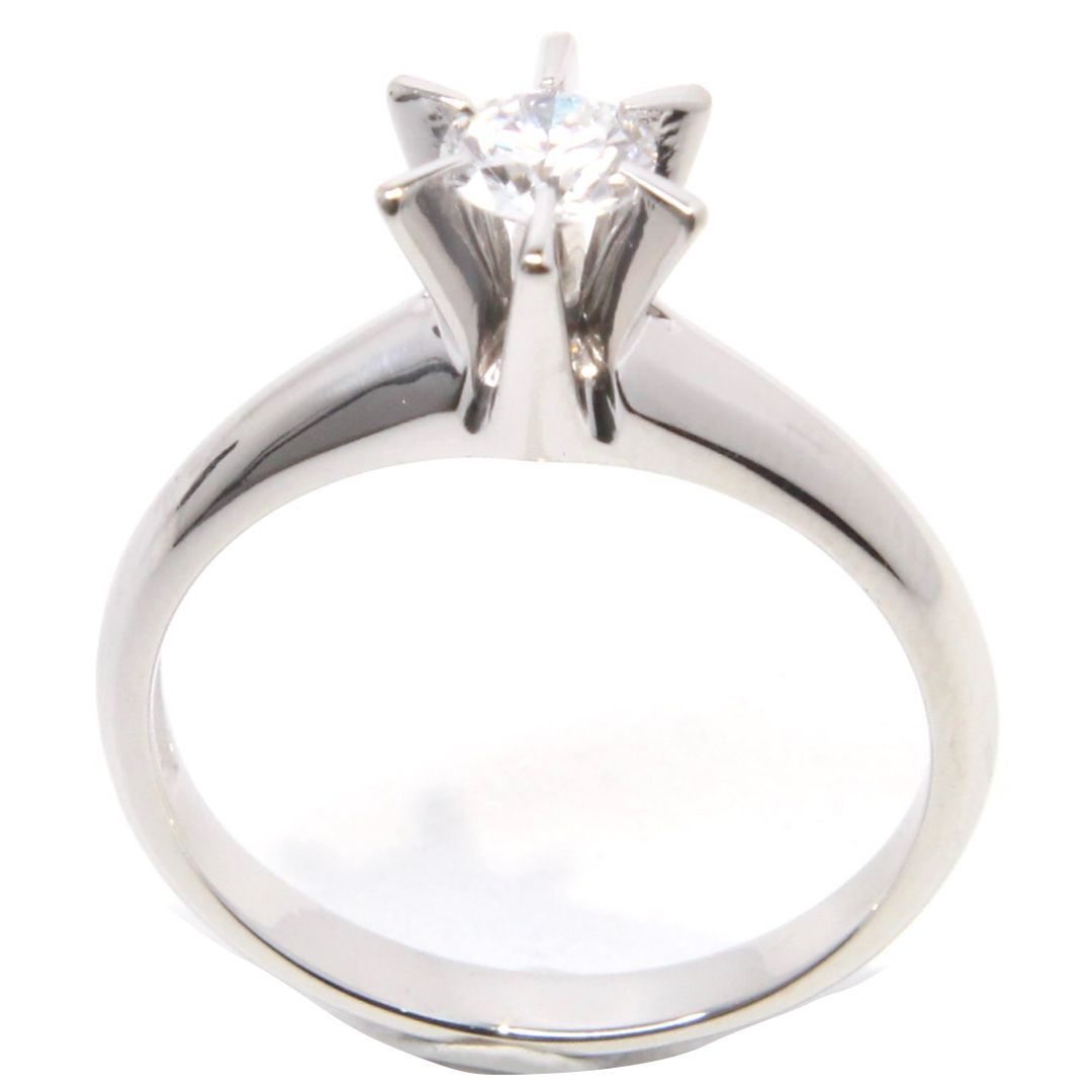 ダイアモンド付き シルバーリング 指輪 Pt900 D 0.3ct 刻印あり 4.6g 約11号 プラチナ アクセサリー レディース