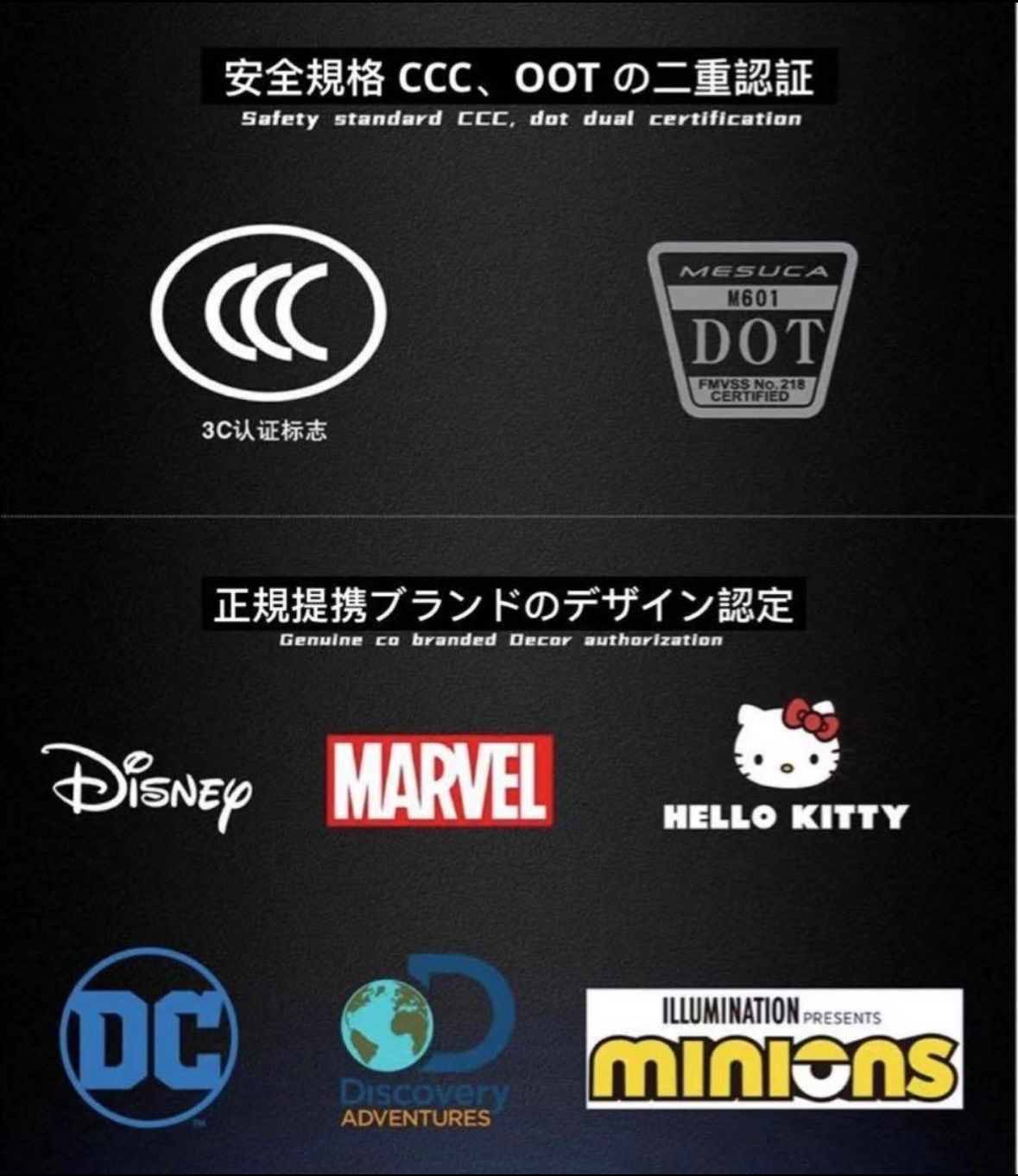 ミニオンズコラボ フルフェイスヘルメット