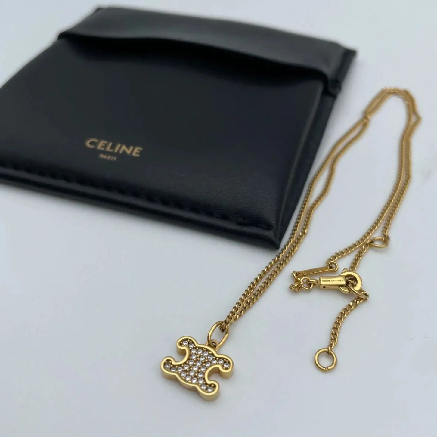 ✴︎美品✴︎ CELINE トリオンフ ラインストーン ネックレス 楽天市場】CELINE セリーヌ トリオンフ ラインストーン ネックレス