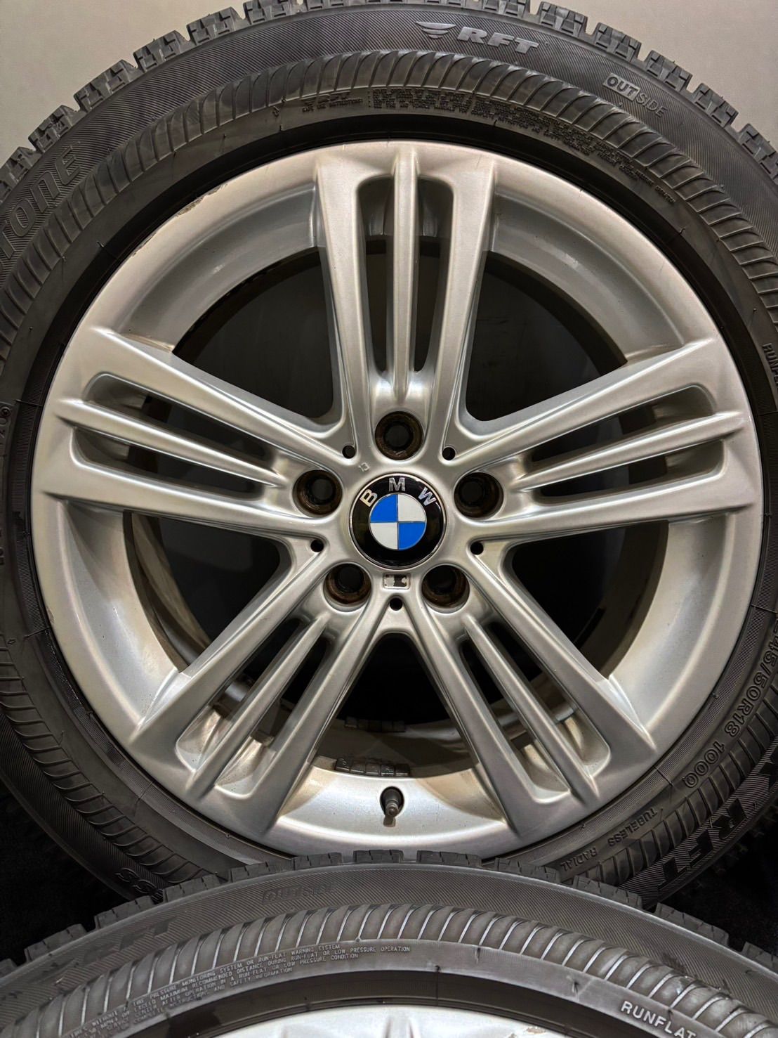 245 50 R 18 RFT 20年製 BMW X 3 Mスポーツ 18インチ 8 J 43 120 5 H スタッドレス 4本 ランフラット 1 K 545