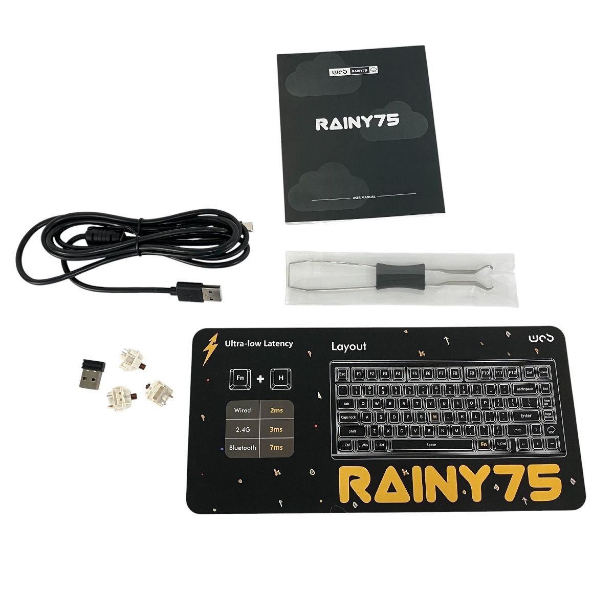 WOBKEY Rainy 75 pro キーボード ウォブキー パソコン 周辺機器 Y10549679