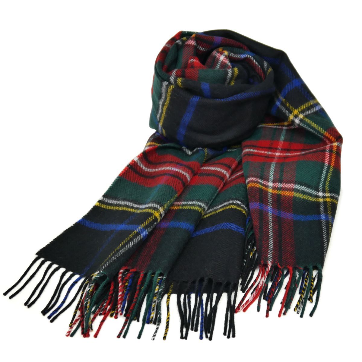 新品 スコットランド製 マフラー 大判ストール ショール ロキャロン チェック 新品 タータンストール ウール 大判 英国 ロキャロン 正規販売店