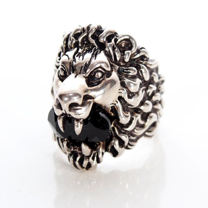 グッチ GUCCI ライオンヘッド リング 402763 J1D50 9074 アンティークシルバー ブラッククリスタル 指輪 アクセサリー メンズ レディース ユニセックス 本物 売れ筋