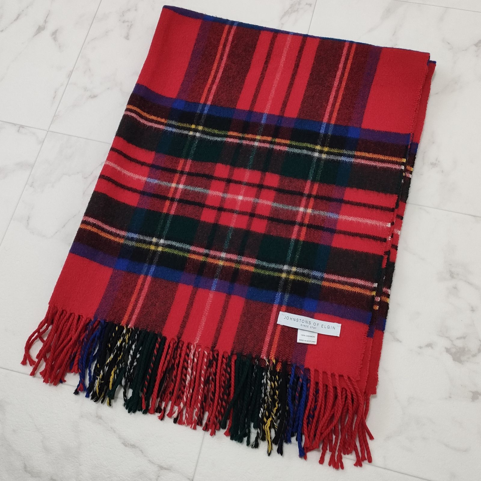 Johnstons of Elgin ジョンストンズ カシミヤ 大判ストール ロイヤルスチュワート