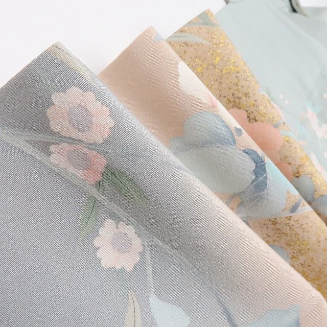 平和屋着物○木版作家 井堂雅夫 訪問着 格子 金通し地 正絹 逸品