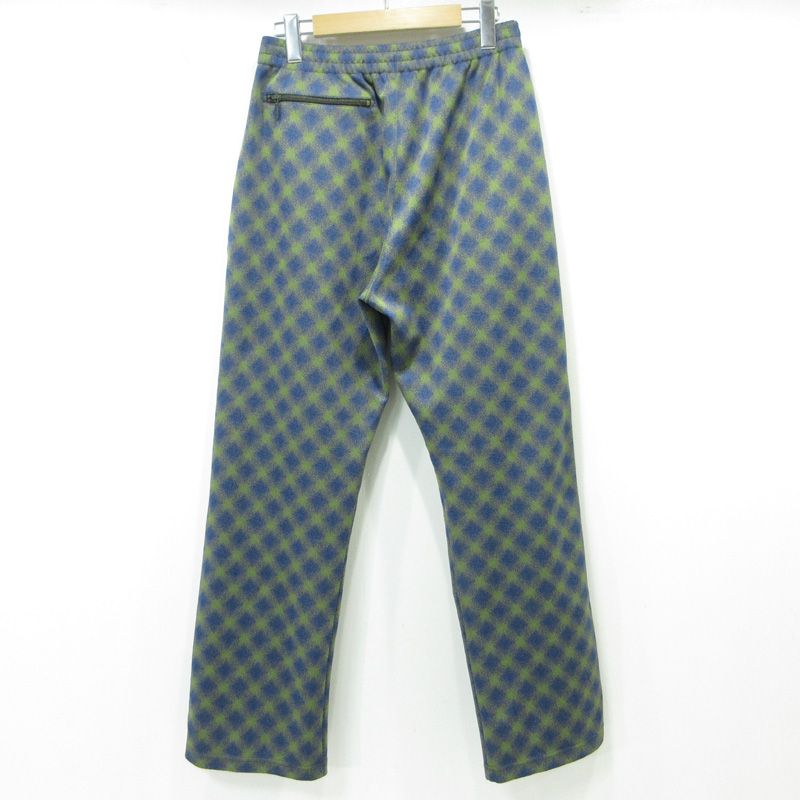三重本店 Needles | ニードルス ポリジャガードトラックパンツ パピヨン刺繍総柄イージーパンツ チェック柄 ジャージ LQ225 ネイビー×グリーン マルチカラー サイズ M 107