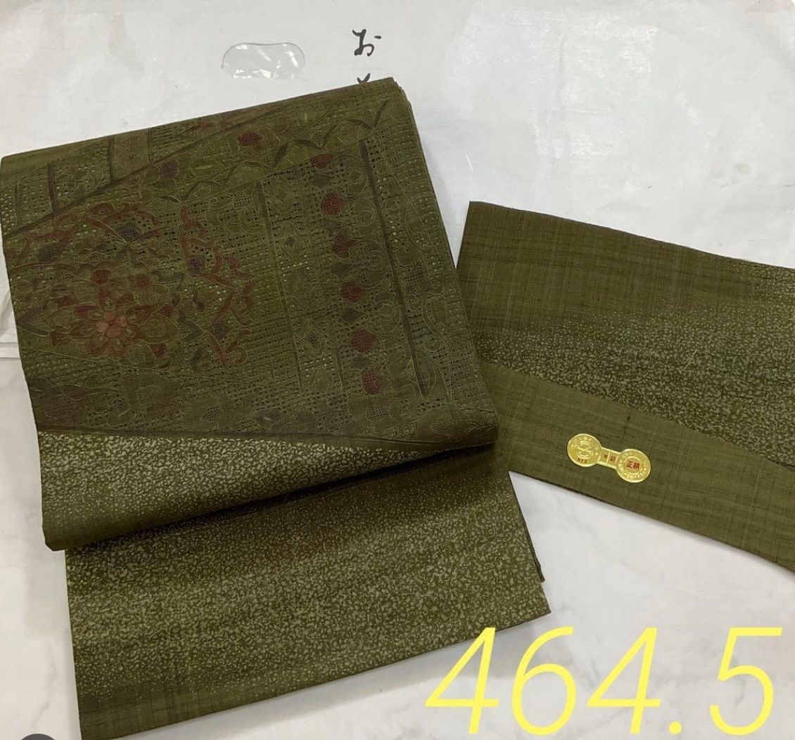 kimonoarisa◆厳選◆未使用同然◆ひなや工房◆洒落袋帯●452cm kimono+one○kimonoarisa○送料無料○厳選○未使用同然○西陣織○汕頭