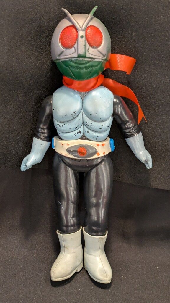 バンダイ スタンダードソフビ 仮面ライダー旧1号|マスク銀 250mm