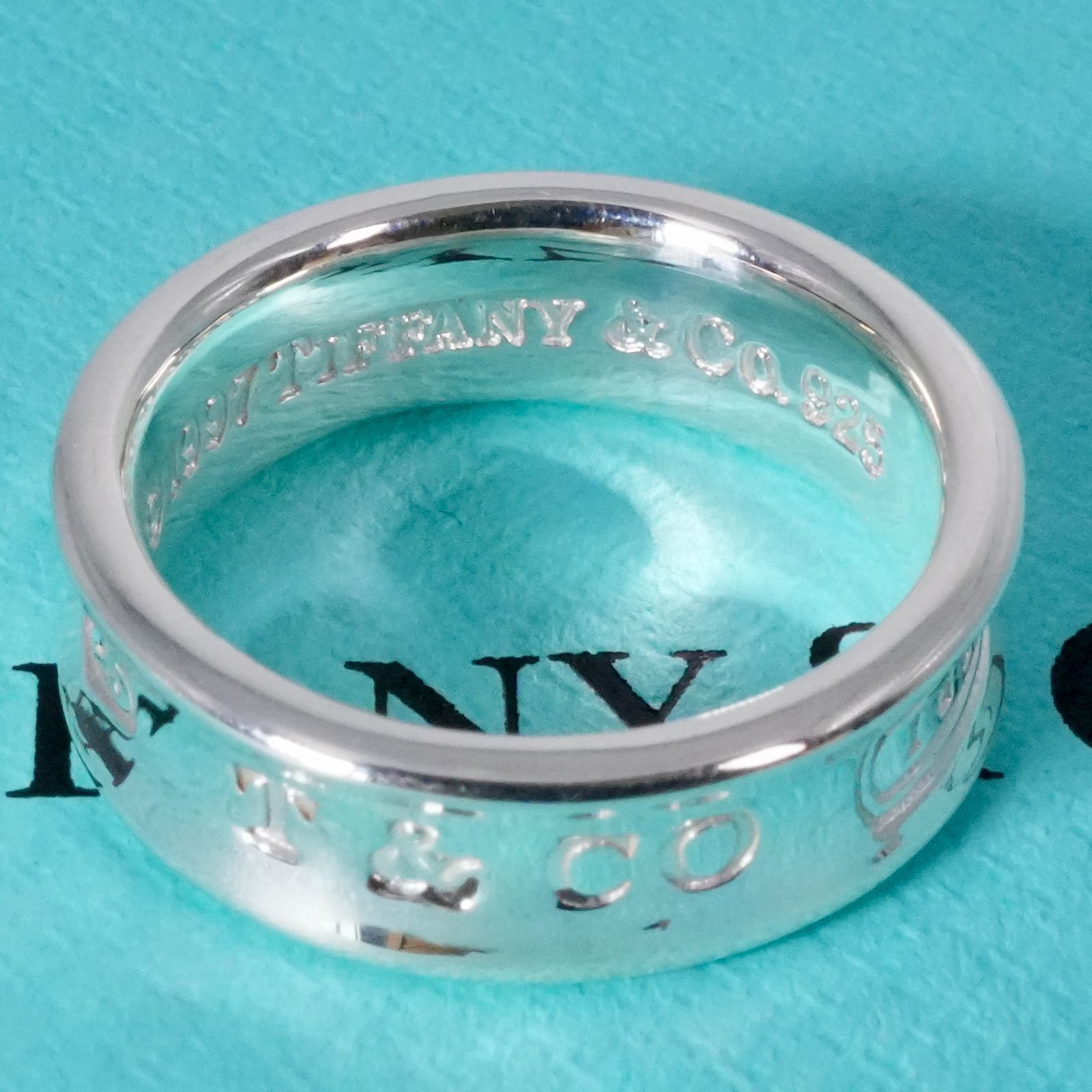 極美品15号 ティファニー 1837 ナロー ミディアム リング25-2035S