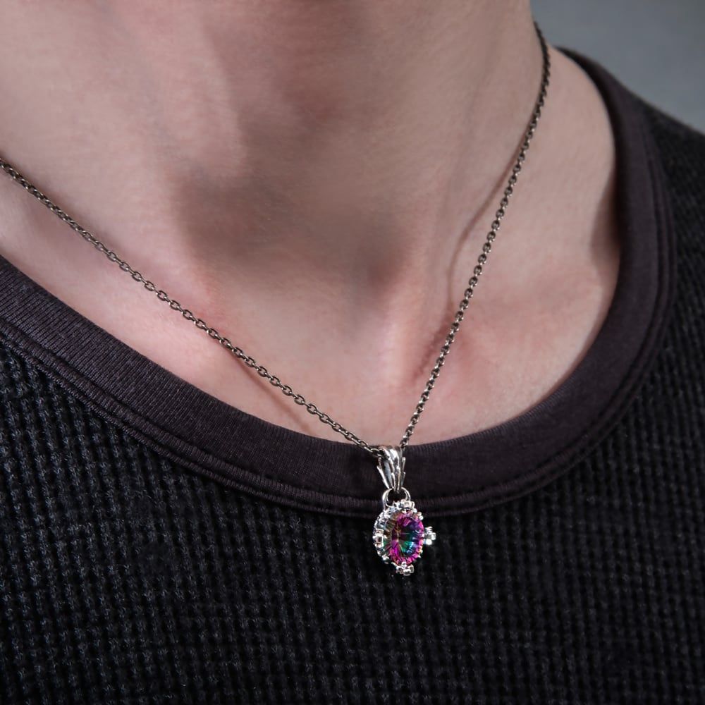 オーバルクラウンペンダント ミスティッククォーツ