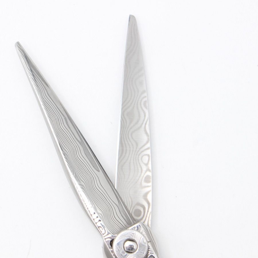 ミズタニシザーズ DAMA D-01 カットシザー 6.2インチ ハマグリ刃 オフセットハンドル ダマスカス ミズタニ