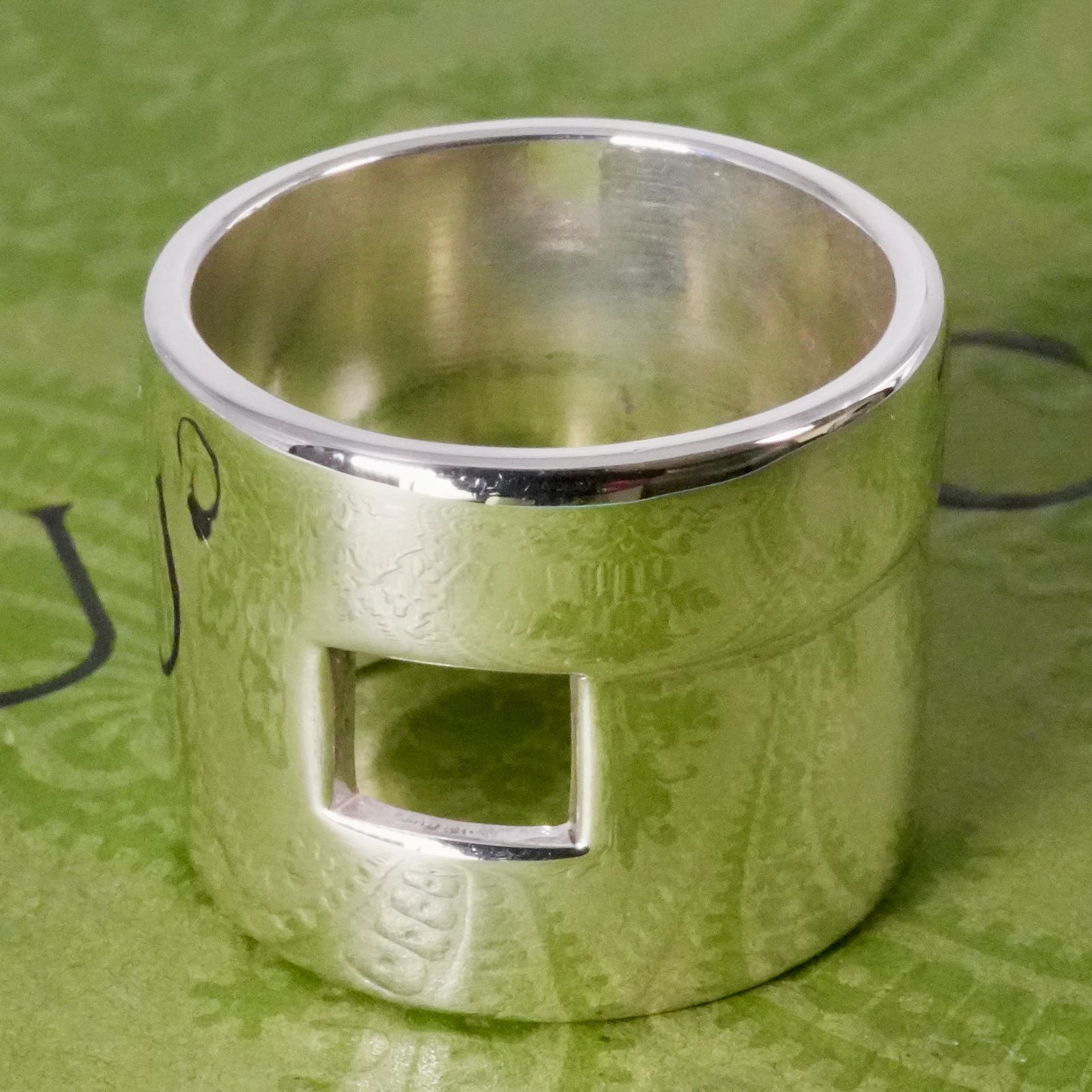 14号 グッチ モダニスト シルバー ワイド リング 25-2047S