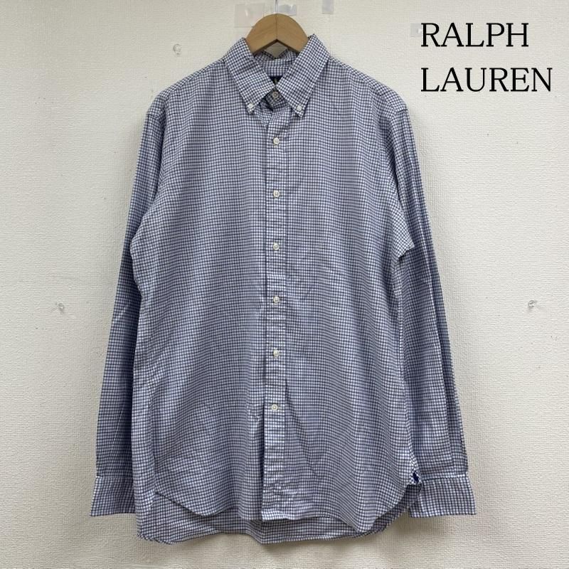 ラルフローレン 長袖 ボタンダウン シャツ ブラウス チェック柄 裾ポニーロゴ ワンポイント 刺繍 サイズ15 1/2 メンズ - ISItems【USED】【古着】50144390