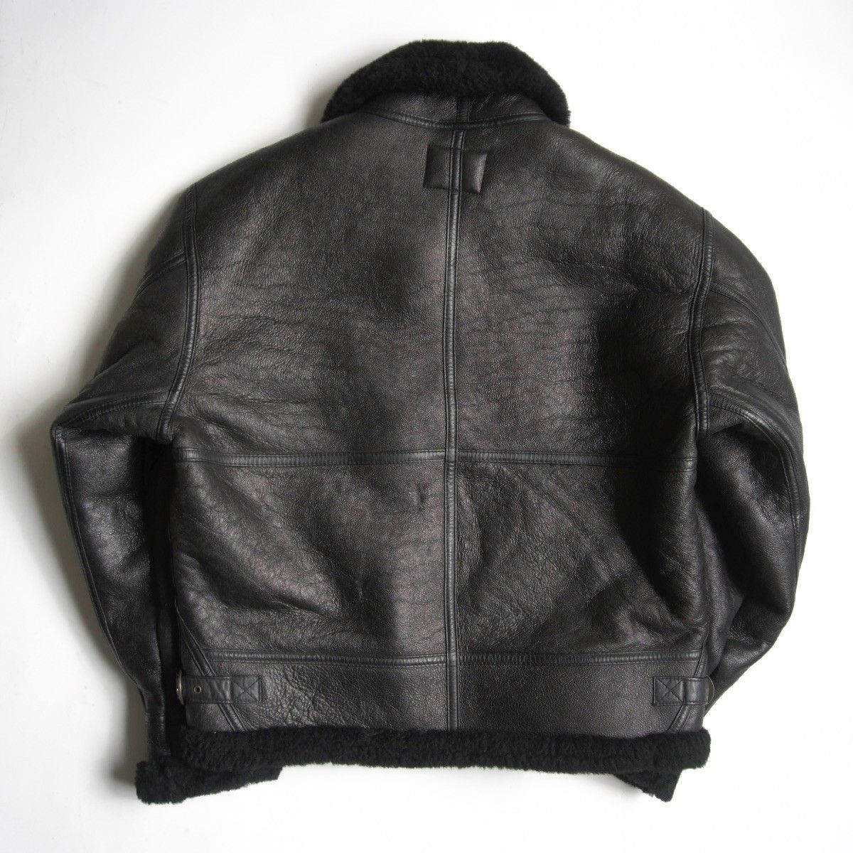 SANYO IRYO B-3 ムートンボンバージャケット ブラック フライト レザー ジャケット 25110056