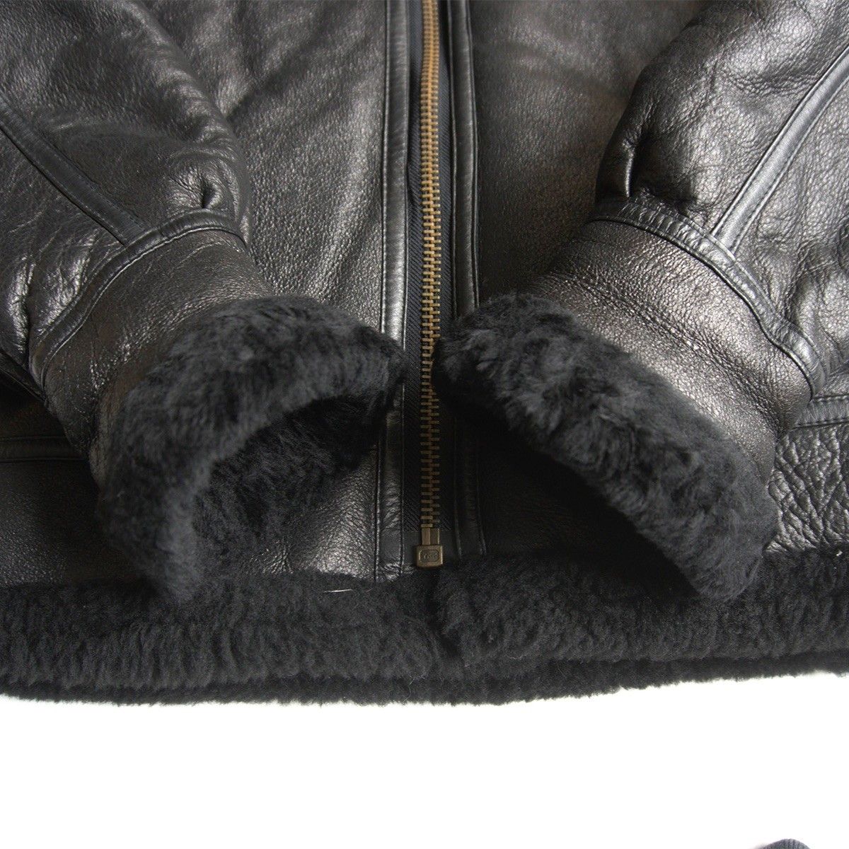SANYO IRYO B-3 ムートンボンバージャケット ブラック フライト レザー ジャケット 25110056 KANDAIZUMI_COM