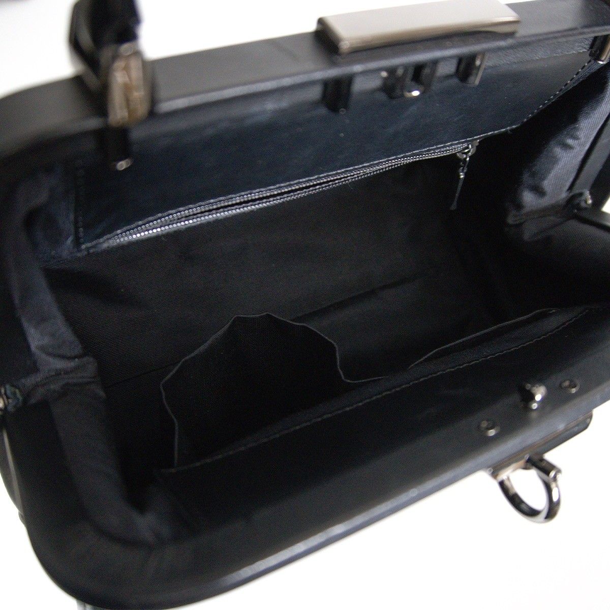 美品】 土屋鞄 【フォーマル バッグ】 ブラック レザー ハンド バッグ 